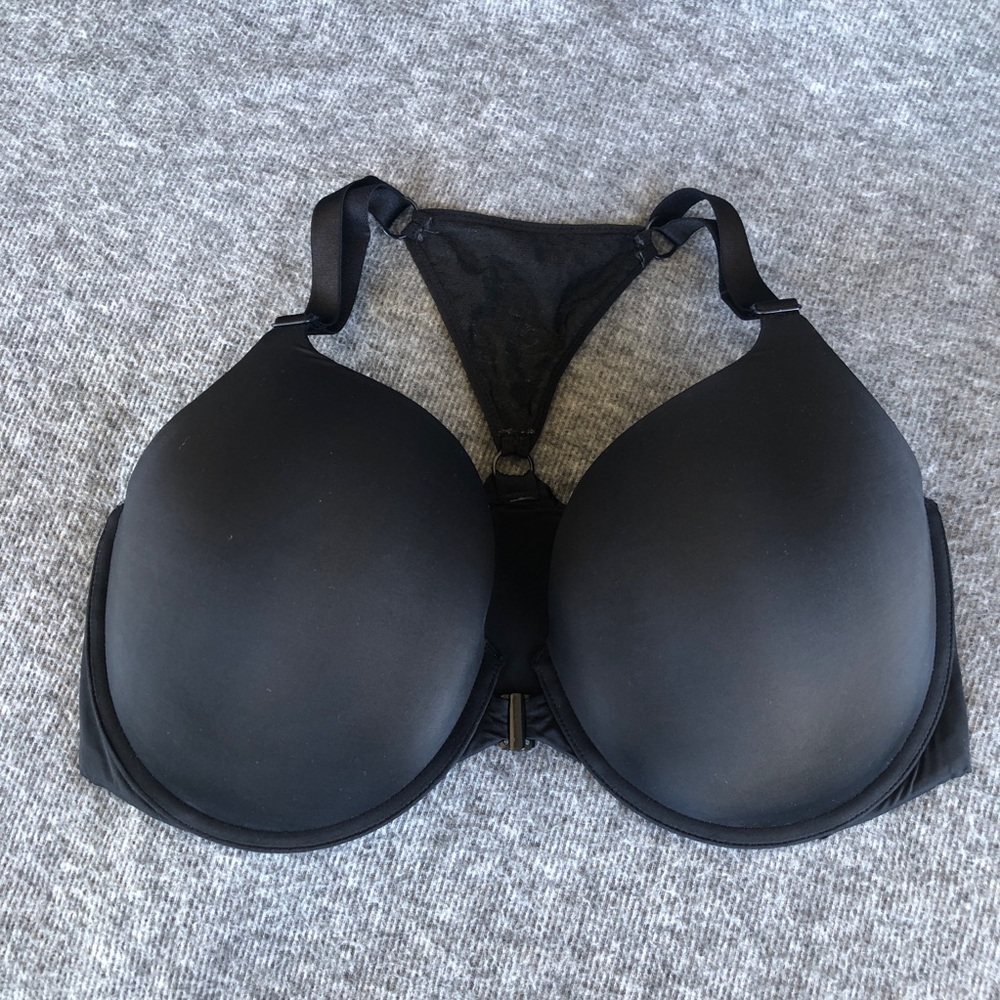 Victoria's Secret Black Racerback T-Shirt Push-Up Bra